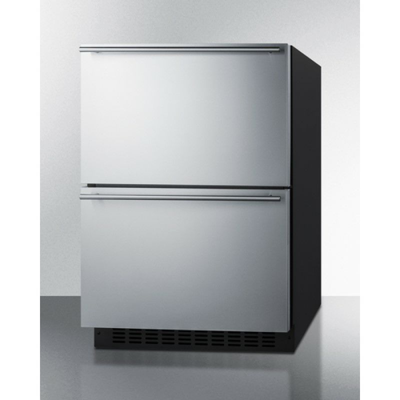 サミットビルトインフリースタンディング冷蔵庫屋外用105LSummit24"WideOutdoor2-DrawerAll-Refrigerator,ADACompliantADRD241OS