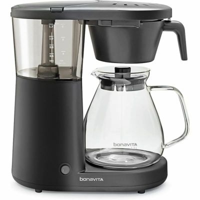 ボナビータ コーヒーメーカー ガラスカラフェ 8カップ BPAフリー メトロポリタン Bonavita Metropolitan 8 Cup Drip Coffee Maker Machine, One-Touch Pour Over Brewing with Glass Carafe, Hanging Filter Basket,