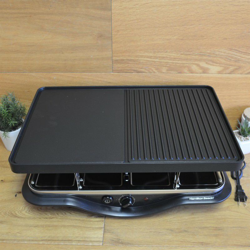 ラクレットグリル オーブン ハミルトンビーチ 波型 フラット 同時調理