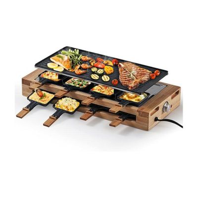 Indoor Grill COKLAI Raclette Grill Table Electric Grill Reversible