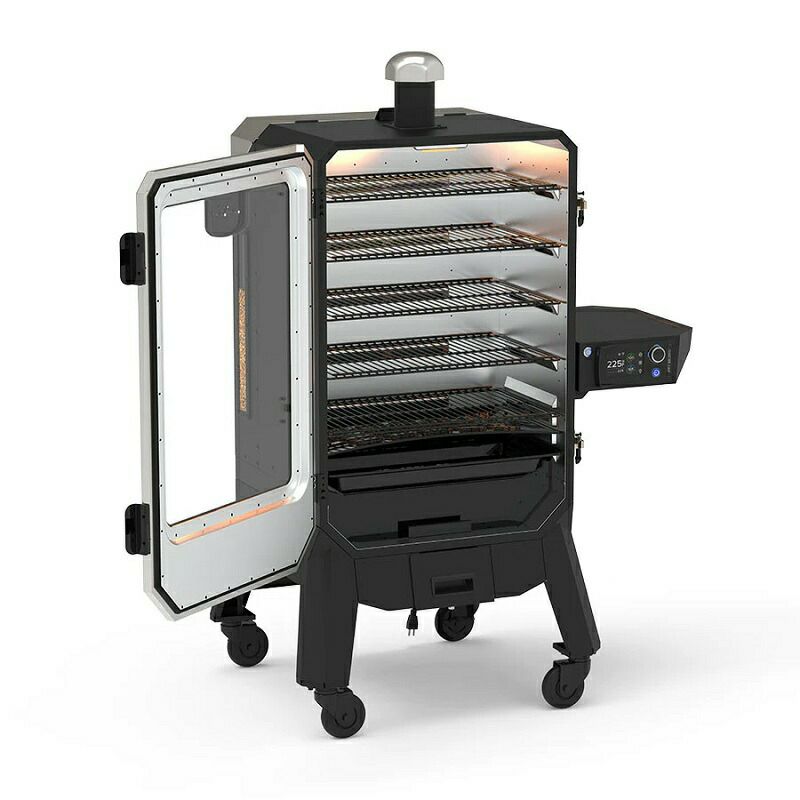 燻製機電気スモーカーペレット用キャスター付温度調節PitBossGrills775505.5PelletSmoker家電