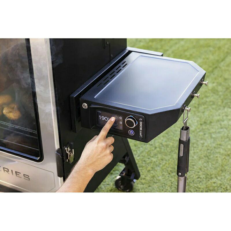 燻製機電気スモーカーペレット用キャスター付温度調節PitBossGrills775505.5PelletSmoker家電