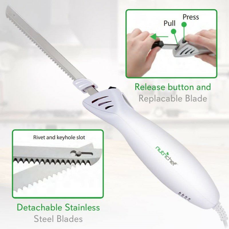 電動ナイフスタンド付NutriChefElectricCarvingSlicerKitchenKnife