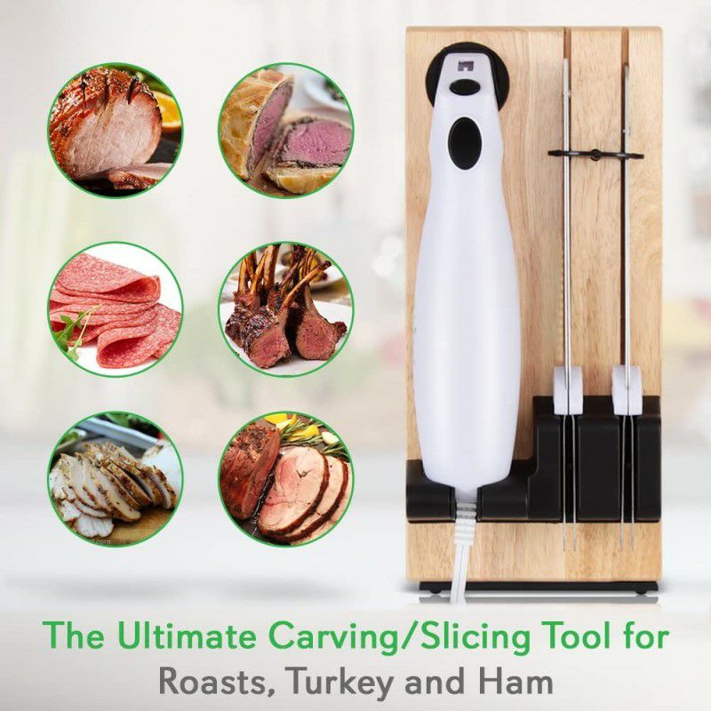 電動ナイフスタンド付NutriChefElectricCarvingSlicerKitchenKnife