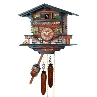 からくり時計 ドイツ製 鳩時計 カッコウ時計 Engstler Battery-operated Cuckoo Clock - Full Size 422QM