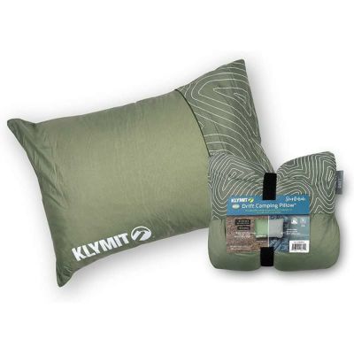 キャンプピロー耐水シェルコットンリバーシブルカバー付低反発KlymitDriftCampingPillow,ReversibleCoverforTravelandSleep,ShreddedMemoryFoamComfortwithDurableShell