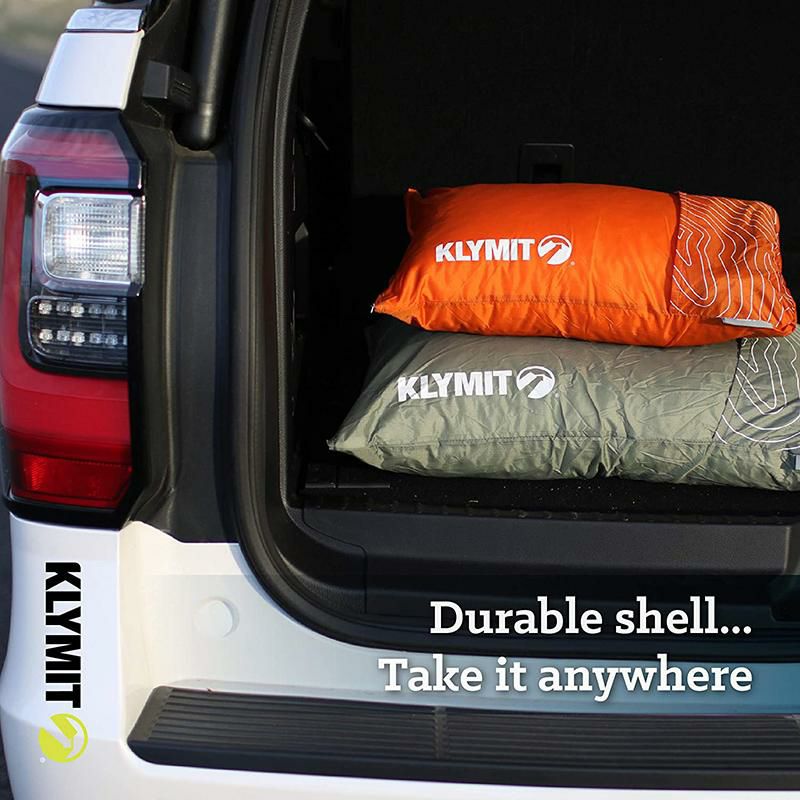 キャンプピロー耐水シェルコットンリバーシブルカバー付低反発KlymitDriftCampingPillow,ReversibleCoverforTravelandSleep,ShreddedMemoryFoamComfortwithDurableShell