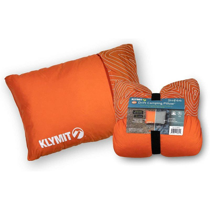 キャンプピロー耐水シェルコットンリバーシブルカバー付低反発KlymitDriftCampingPillow,ReversibleCoverforTravelandSleep,ShreddedMemoryFoamComfortwithDurableShell