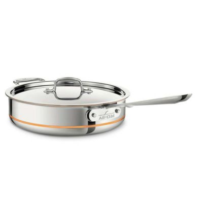 オールクラッド ソテーパン 2.8L フタ付 5層 銅 コッパーコア All-Clad Copper Core 5-ply Bonded Cookware, Saute Pan with lid, 3 quart 6403 SS