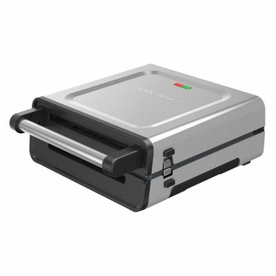 スモークレスグリル 無煙 パニーニ プレート取り外し ジョージフォアマン George Foreman Contact Smokeless - Ready Grill, Family Size (4-6 Servings), GRS6090B-1 家電
