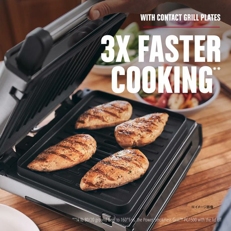 スモークレスグリル無煙パニーニプレート取り外しジョージフォアマンGeorgeForemanContactSmokeless-ReadyGrill,FamilySize(4-6Servings),GRS6090B-1家電