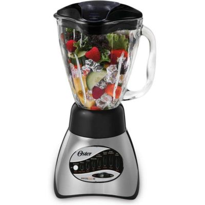 オスター ブレンダー ミキサー 4枚刃 16スピード クローバー型 ガラスジャー ※ジャー変更可 Oster 6812-001 Core 16-Speed Blender with Glass Jar, Black 家電