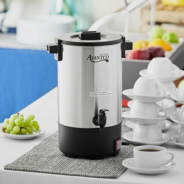 大きいコーヒーメーカーコーヒーサーバー30カップパーティホテルHomeCraftCU30SSQuick-Brewing1000-WattAutomaticCoffeeUrn,30-Cup,StainlessSteel家電