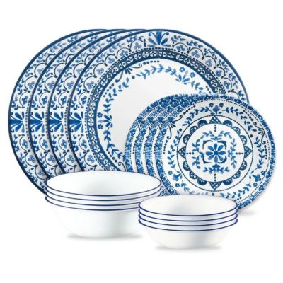 コレール 食器 ディナーウェア 4組 16点セット ポルトフィーノ アメリカ製 Corelle? Portofino 16-piece Mugless Dinnerware Set, Service of 4