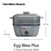 エッグスチーマーゆで卵エッグバイトオムレツハミルトンビーチHamiltonBeach6-in-1ElectricEggCookerforHardBoiledEggs,SousVideStyleEggBiteMaker,Grey(25510)