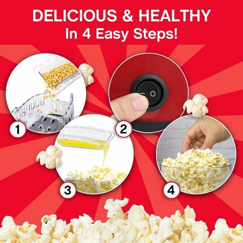 エアポップコンマシーンウェストベンドブラックWestBendAirCrazyPopcornMachineforHealthySnackingwithNoOil,4-Quart家電