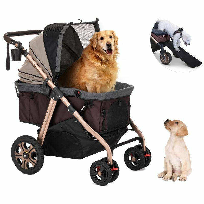 ペット用カートキャリー大型43kgまでドッグキャット犬猫HPZPetRoverTitan-HDPremiumSuper-SizedDog/Cat/PetStrollerSUVTravelCarriage