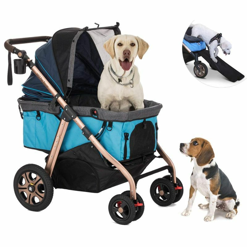 3-in-1ペット用カートキャリーカーシートドッグキャット犬猫HPZPetRoverPrime3-in-1LuxuryDog/Cat/PetStroller(TravelCarrier+CarSeat+Stroller)withDetachCarrier/Pump-FreeRubberTires/AluminumFrame/ReversibleHandle