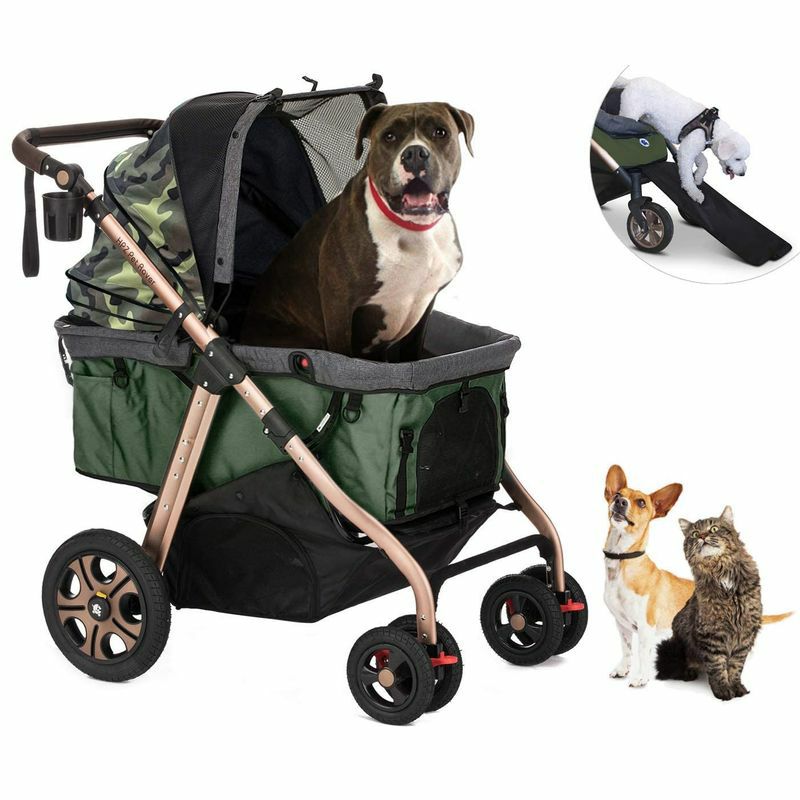 3-in-1ペット用カートキャリーカーシートドッグキャット犬猫HPZPetRoverPrime3-in-1LuxuryDog/Cat/PetStroller(TravelCarrier+CarSeat+Stroller)withDetachCarrier/Pump-FreeRubberTires/AluminumFrame/ReversibleHandle