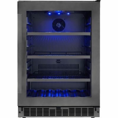 ダンビー プラハ シルエット 冷蔵庫 159L ビルトイン対応 リバーシブル ガラスドア ブラック ステンレス プラハ Danby Prague Silhouette Select Series SSBC056D3BS 24 Inch Beverage Center with 5.6 cu. ft. Capa