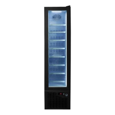 冷凍庫 105L  スリム フリーザー 幅42cm 高さ176cm ガラスドア ブラック Omcan 47241 16 1/2