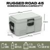 クーラーボックス35LアウトドアキャンプRUGGEDROAD45V2