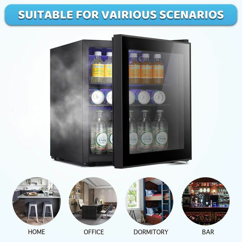 アトランティックスタービバレッジクーラー保冷庫ガラスドアAntarcticStar1.6cu.ftWineCooler/CabinetBeverageRefrigeratorClearFrontGlassDoor