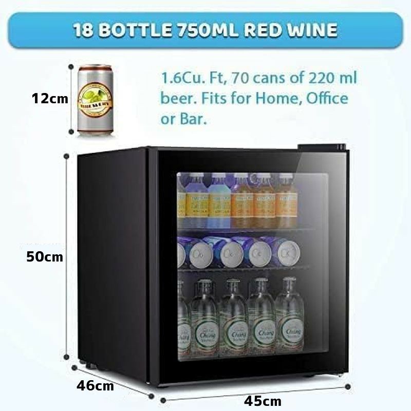 アトランティックスタービバレッジクーラー保冷庫ガラスドアAntarcticStar1.6cu.ftWineCooler/CabinetBeverageRefrigeratorClearFrontGlassDoor