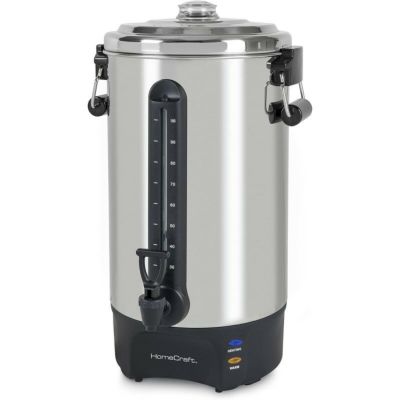 大きいコーヒーメーカーコーヒーサーバー30カップパーティホテルHomeCraftCU30SSQuick-Brewing1000-WattAutomaticCoffeeUrn,30-Cup,StainlessSteel家電