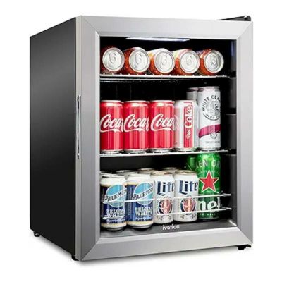 冷蔵庫最大62缶鍵付きガラスドアステンレスWhynterBR-062WS,62CanCapacityStainlessSteelBeverageRefrigeratorwithLock,White家電