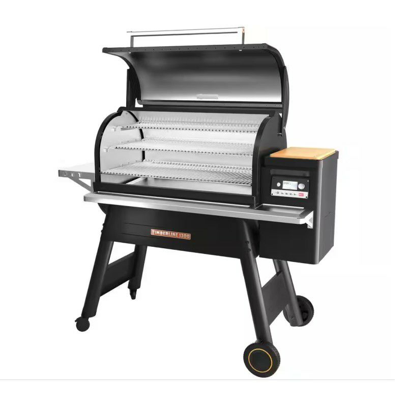 ペレットグリル燻製機トレガーティンバーライン1300デジタルスモーカーキャスター付TRAEGERTIMBERLINE1300PelletGrillandSmokerinBlack家電【代引不可】