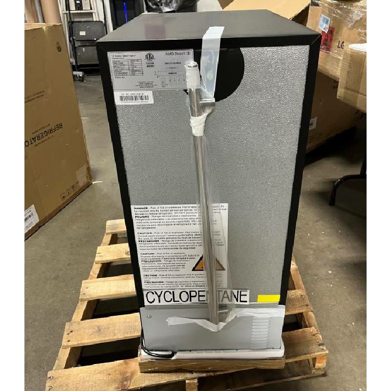 冷蔵庫屋外90LステンレスガラスドアハンドルありブルーLED照明幅60cm高さ88cmAmericanMadeGrills15"OutdoorRatedFridgewithGlassDoorSSRFR-15G家電