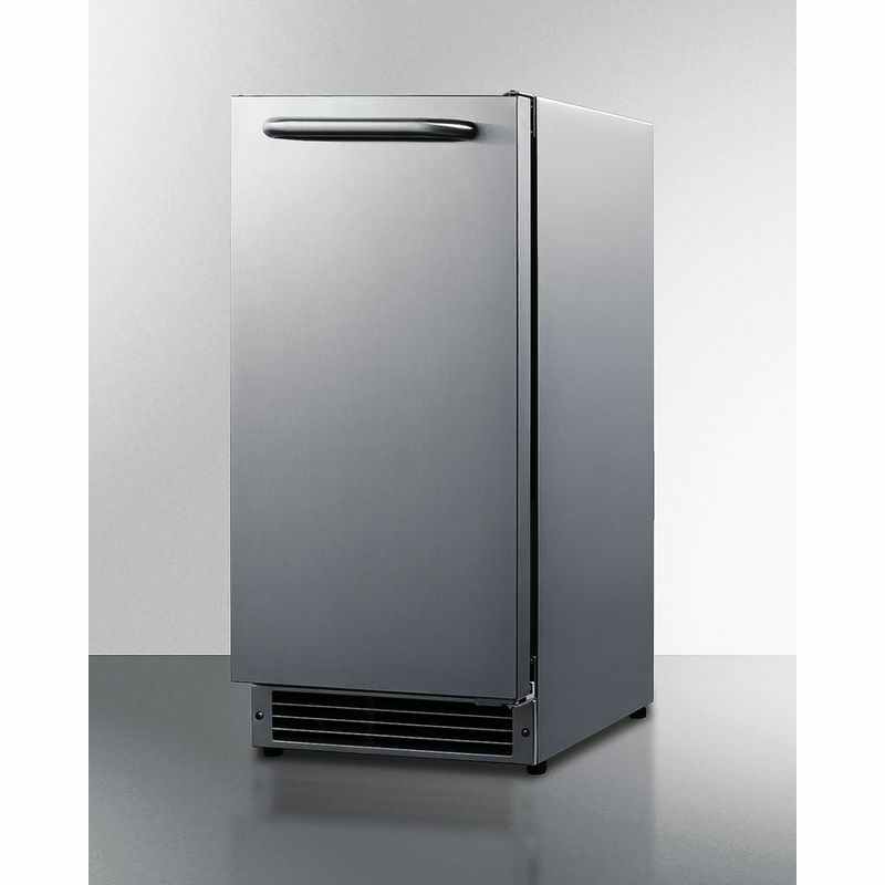 【自社のみ】製氷機1日10kgビルトイン可アイスメーカー排水不要リバーシブルドア保存保冷MarvelMLCR215SS01B15InchBuilt-InCrescentIceMakerwith25Lbsl家電【代引不可】
