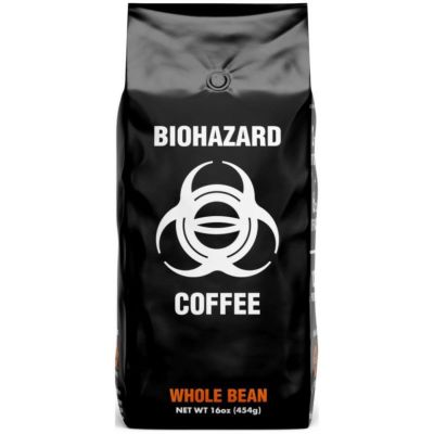 地球上で最も強力なコーヒー豆 高カフェイン（928mg） ストロングコーヒー 豆 454g ロブスタ豆 ダークロースト バイオハザード Biohazard Whole Bean Coffee, The World's Strongest Coffee (16 oz)