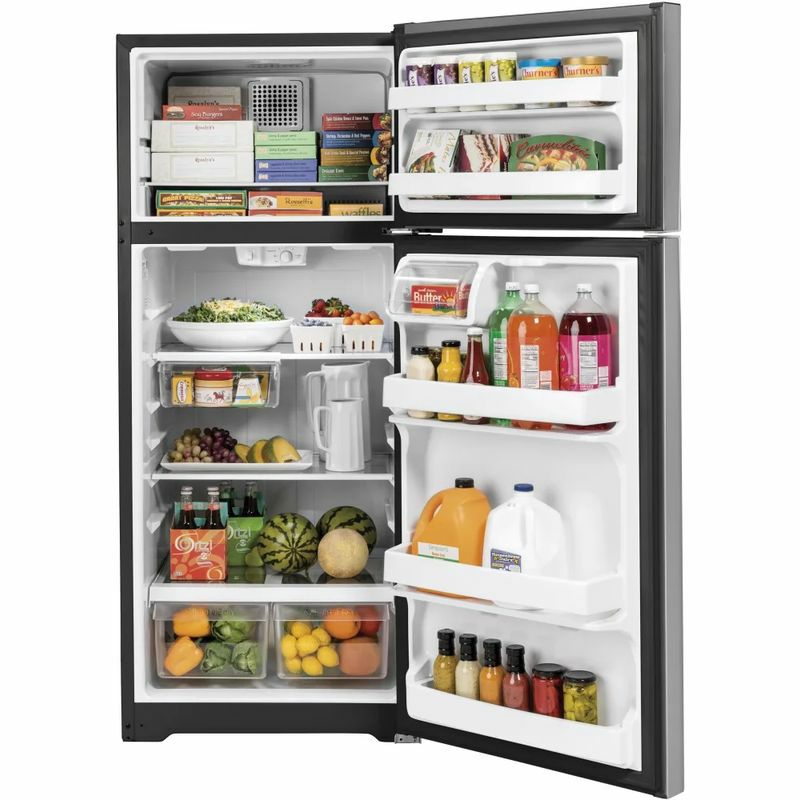 GE冷蔵庫冷凍庫496L指紋防止ステンレス幅71cmLED照明自動霜取GEGTS18HYNRFS28InchTopFreezerRefrigeratorwith17.5Cu.Ft.Capacity家電【代引不可】