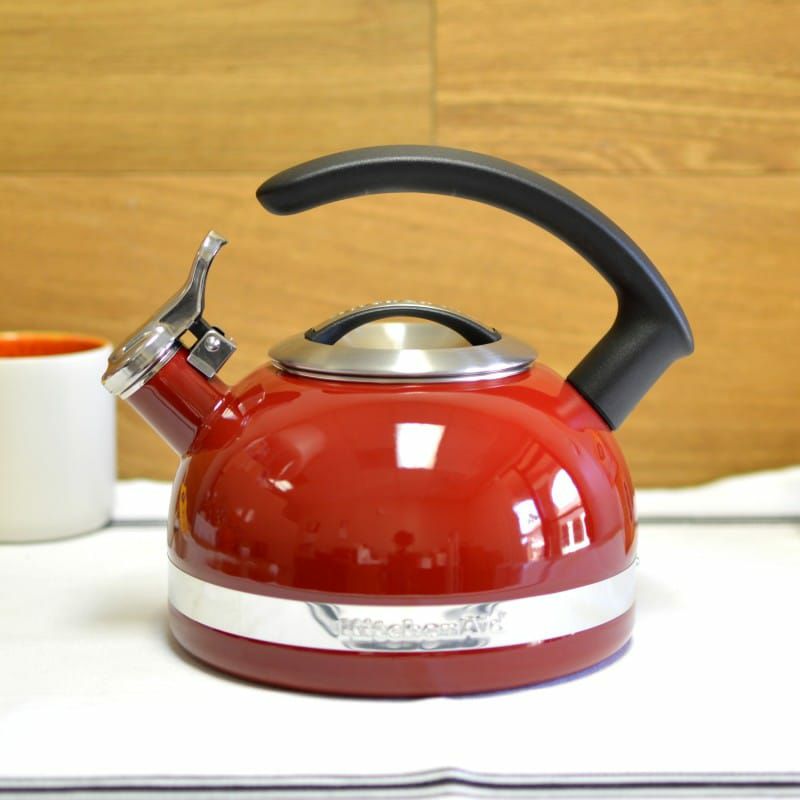 キッチンエイド笛吹ケトルヤカンIH対応カーリングイエロー1.42ＬKitchenAidPorcelainEnamelonSteelCurlingTeakettles1.5QColor:Yellow