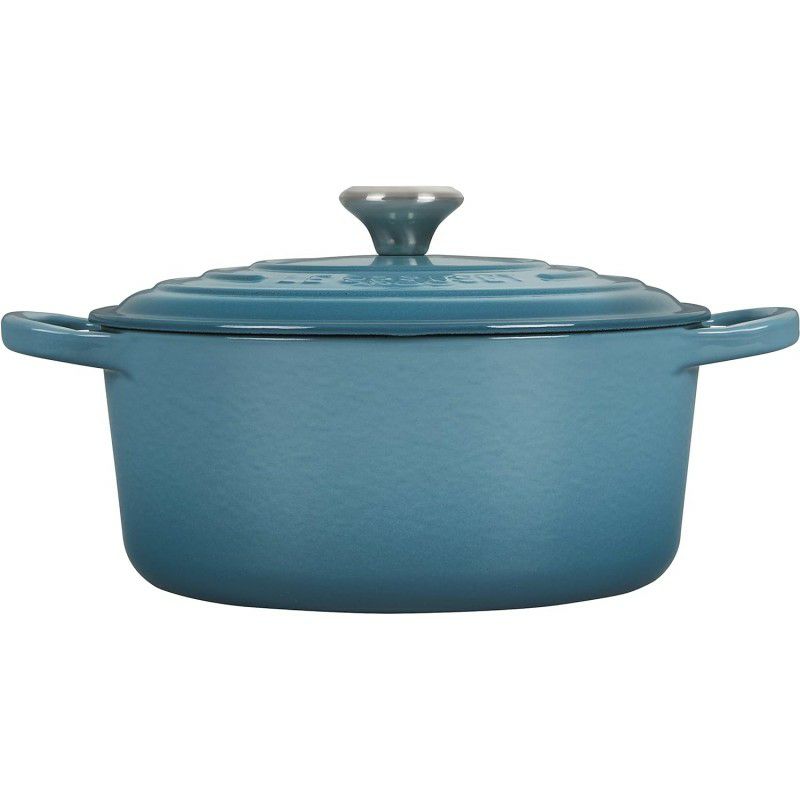 ルクルーゼクックウェア鍋フライパン3点セットカリビアンブルーLeCreuset5PieceSignatureEnameledCastIronCookwareSet,Caribbean