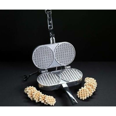 ハート型ワッフルメーカーPTFEPFOAフリーEuroCuisineWM520EcoFriendlyHeartShapedWaffleMaker-PTFEandPFOAFreeNonStickPlates,Silver家電