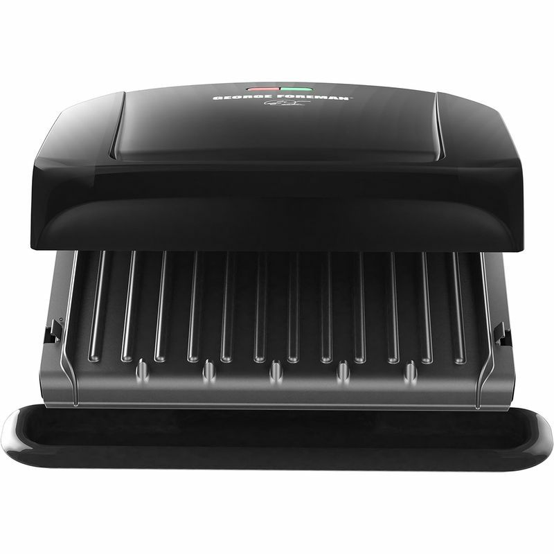 パニーニメーカープレス電気グリルブラック黒ジョージフォアマンGeorgeForemanGR340FB4-ServingClassicPlateElectricIndoorGrillandPaniniPress,Black家電