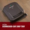 パニーニメーカープレス電気グリルブラック黒ジョージフォアマンGeorgeForemanGR340FB4-ServingClassicPlateElectricIndoorGrillandPaniniPress,Black家電