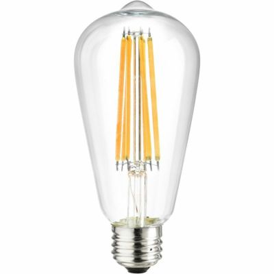 サンライト LED電球 60W相当 アンティーク エジソンスタイル Sunlite 80890-SU LED ST19 Filament Style Edison Light Bulb 6 Watts (60W Equivalent), 600 Lumens, Medium Base (E26), Dimmable, UL Listed, 1 Pack