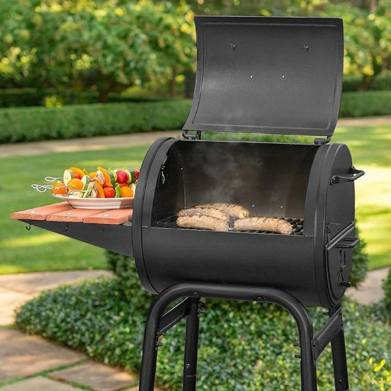 テーブルトップグリル炭焼きバーベキューChar-Griller追加用サイドファイアボックスにもChar-GrillerE82424SideFireBoxCharcoalGrill,Black