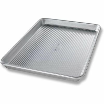 ベーキングパン 33×24cm 波形 ノンスティック PTFE・PFOA・BPAフリー アルミメッキ鋼 アメリカ製 USA Pan Bakeware Quarter Sheet Pan, Warp Resistant Nonstick Baking Pan, Made in the USA from Aluminized Stee