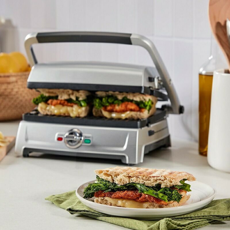 パニーニメーカー クイジナート グリル プレス コンパクト 温度調節可能 Cuisinart GR-102 Griddle&Panini Press  | アルファエスパス