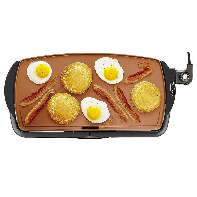 【訳あり】ベラグリルプレートホットプレートチタンセラミックコーティングPFOAフリーPTFEフリーBella10.5"×20"1500WattElectricCeramicTitaniumGriddle家電