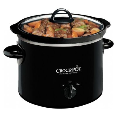 スロークッカー 4.2L クロックポット グルメ鍋 ラウンド型 丸型 Crockpot Round Slow Cooker, 4.5 quart,  Black & White Pattern (SCR450-HX) 家電 | アルファエスパス