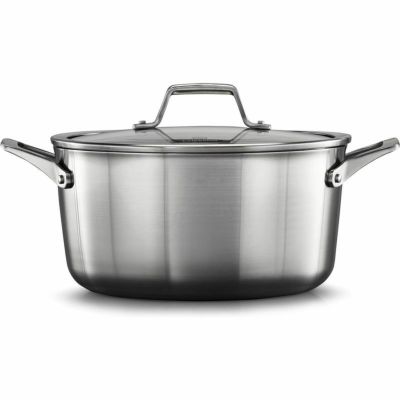 両手鍋 5.7L ストックポット フタ付 カルファロン プレミア ステンレス IH対応 Calphalon Premier Stainless Steel 6-Quart Stock Pot with Cover