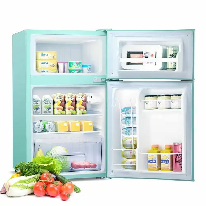 冷蔵庫冷凍庫付2ドアコンパクト90LミントグリーンパステルMagicChefRetro3.2cu.ft.2-DoorMiniFridgeinMintGreen家電