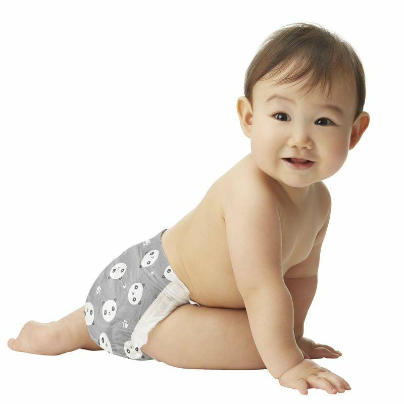 紙おむつ76枚入体重5～8kg交換サインTheHonestCompanyCleanConsciousDiapers,Pandas+BarnyardBabies,Size2,76CountClubBox