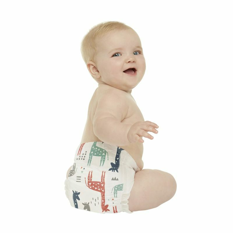 紙おむつ76枚入体重5～8kg交換サインTheHonestCompanyCleanConsciousDiapers,Pandas+BarnyardBabies,Size2,76CountClubBox